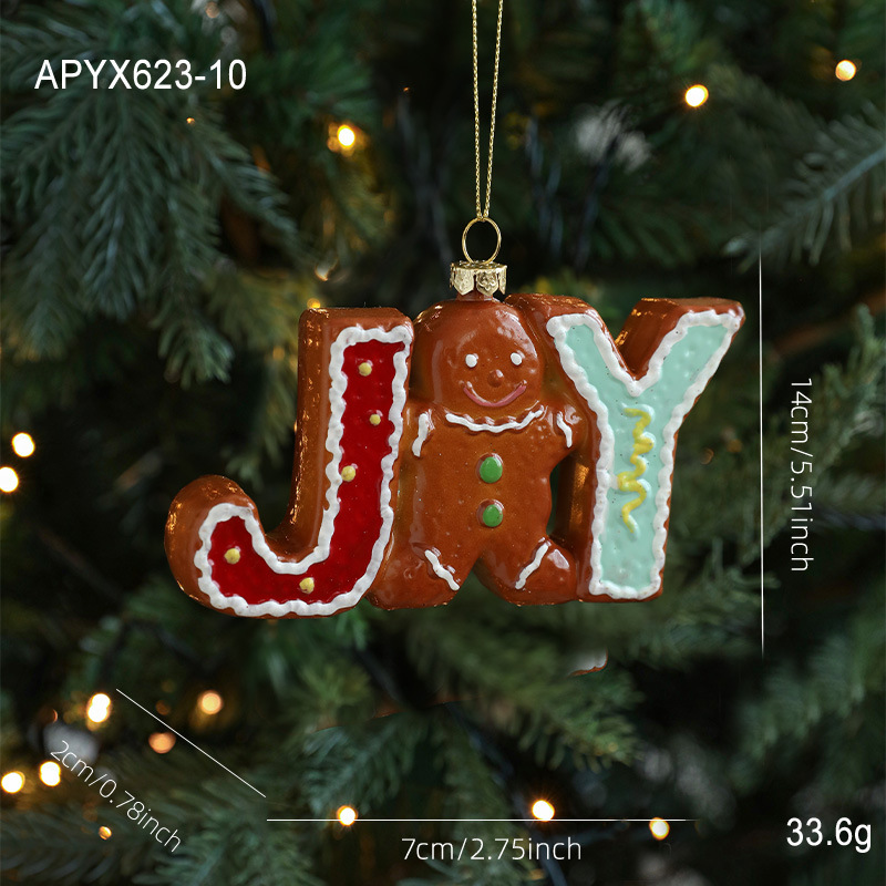 Nuevo pan de jengibre de plástico colgante hombre colgante colgante árbol de Navidad decoración colgante artículos de decoración atmósfera artículos de diseño en stock