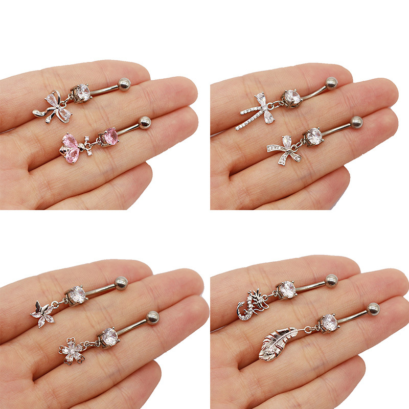 Bauchnabelpiercing Mit Tierkreiszeichen Anhänger Für Damen_voghion.com
