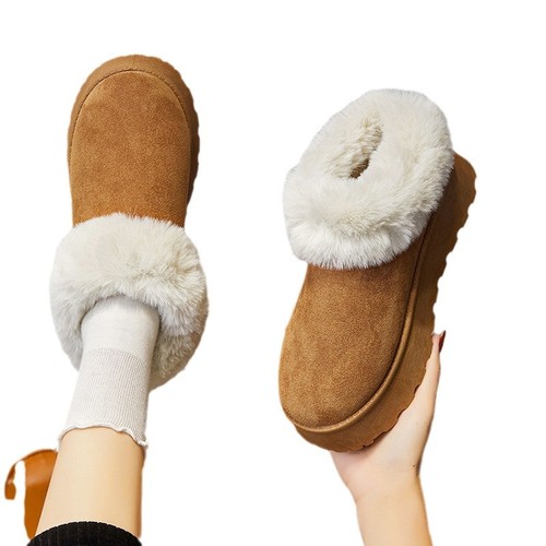 2024 Low Heel Winter Boots Thick Bottom Fleece Lined Snow Boots Cross Border European Size Women's Shoes Temu Proxy 