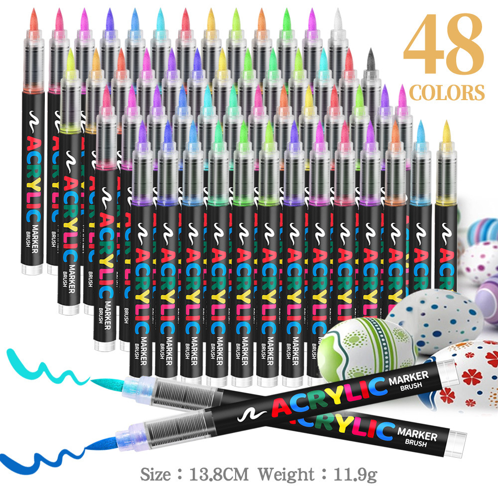 Marcador acrílico recto de cabeza suave 168 color arte pintura profesional color bolígrafo de graffiti de bricolaje para niños en stock