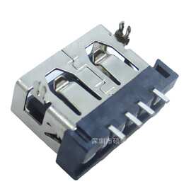 connector usb type-A/A母90度短体10.6后两脚插板SMT直口USB母座