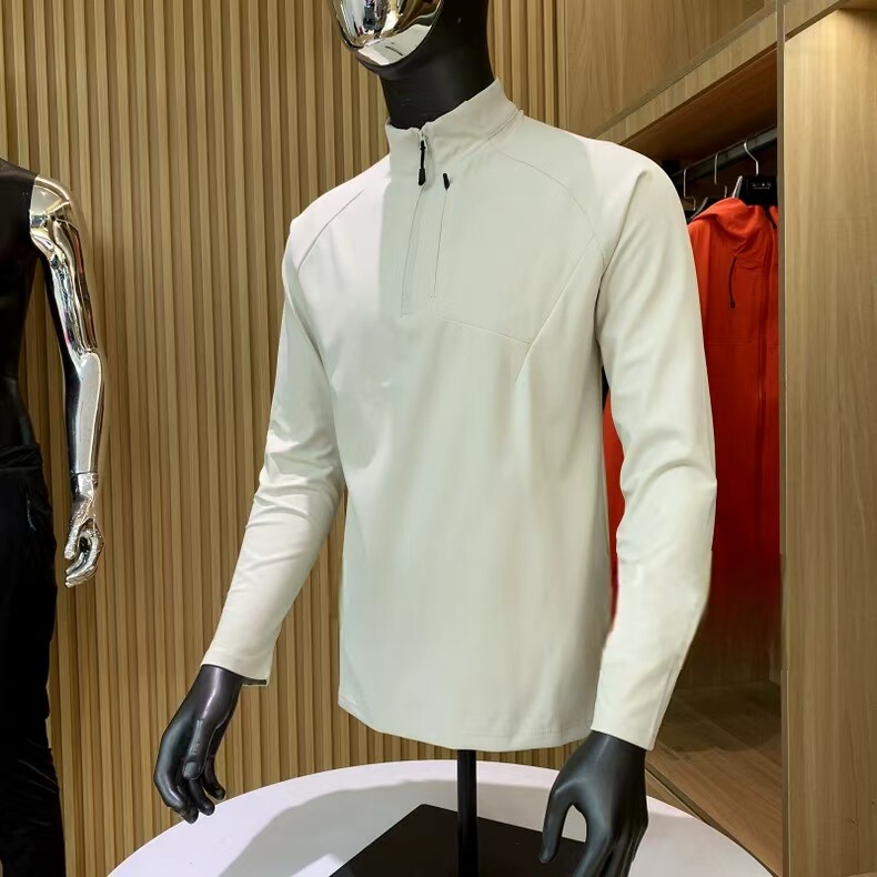 Niaodi Ping Replacement Outdoor Half-Zip Stand-Up Collar Soft Shell Fleece Jacket Men's Autumn and Winter Fleece-Lined Bottoming Shirt Sports Long-Sleeved T-Shirt