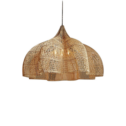 Japanese Wabi-Sabi Style Retro Wicker Chandelier Creative Living Room Dining Room Chandelier Zen Hotel Private Room Chinese Living Room Lamp
