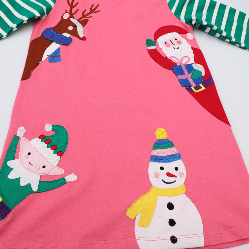 Primavera y otoño nuevas niñas vestido mediano y pequeño niños vestido de línea A largo mujer bebé manga larga fábrica distribución al por mayor