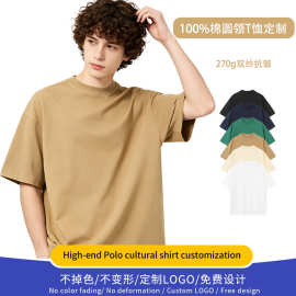 纯棉T恤定制工作服文化衫重磅短袖印字logo班服广告衫定做团体服