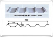 加工生產沖孔800型彩鋼瓦，YX35-200-800型彩鋼瓦