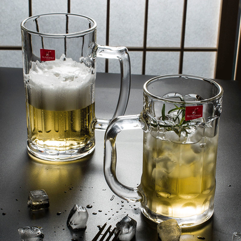 Vaso de vidrio de mango Lizon multifuncional caliente y frío universal taza de agua doméstica taza de té taza de leche taza de café transparente