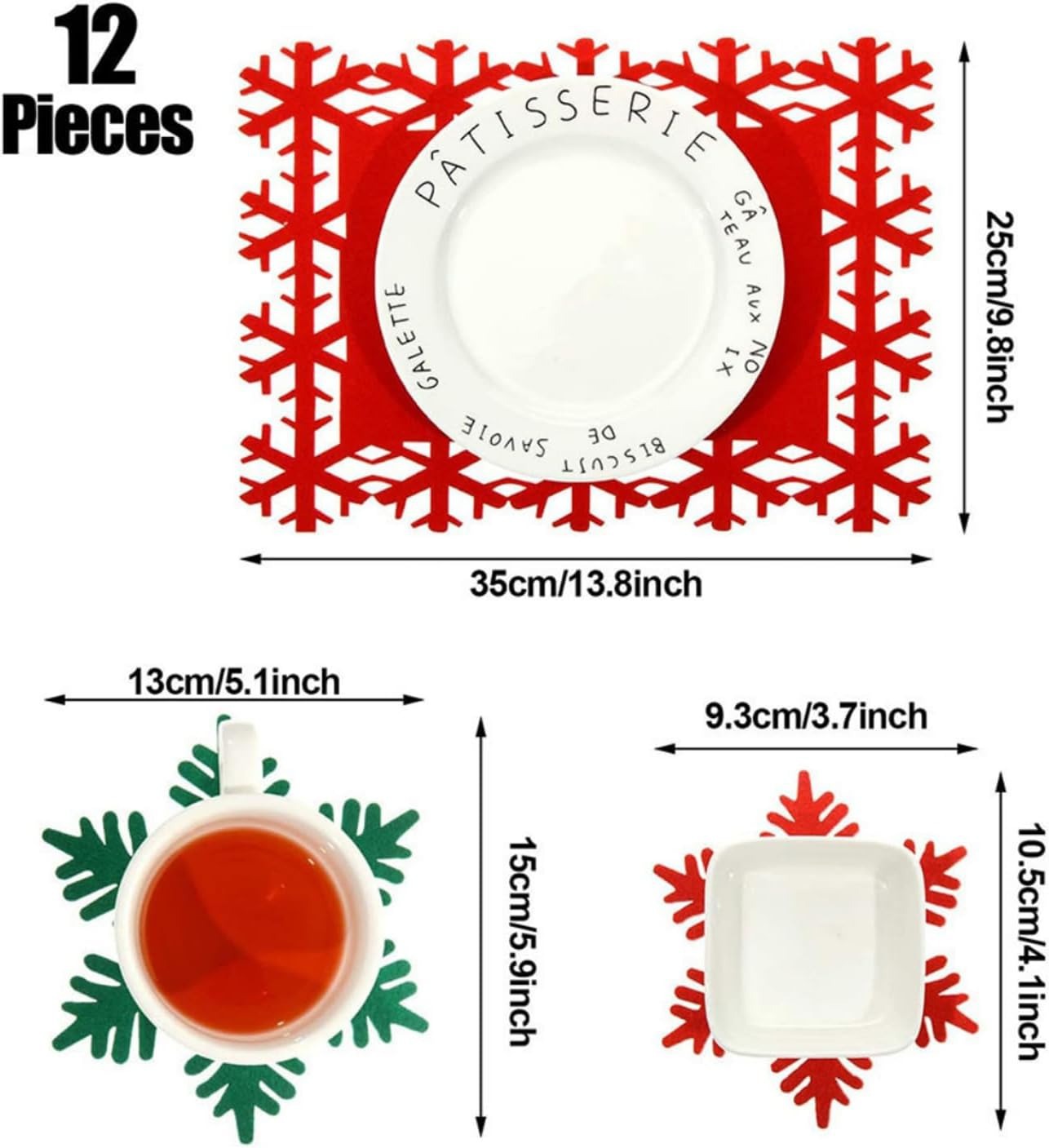 Christmas Placemat And Coaster Set For Dining Table Decor_voghion.com