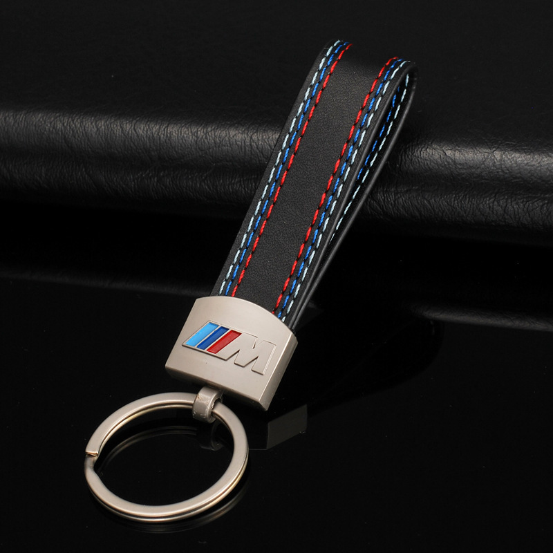 Cross-border M three-color sports standard Audi Sline Audi RS Volkswagen RAMG car logo keychain pendant