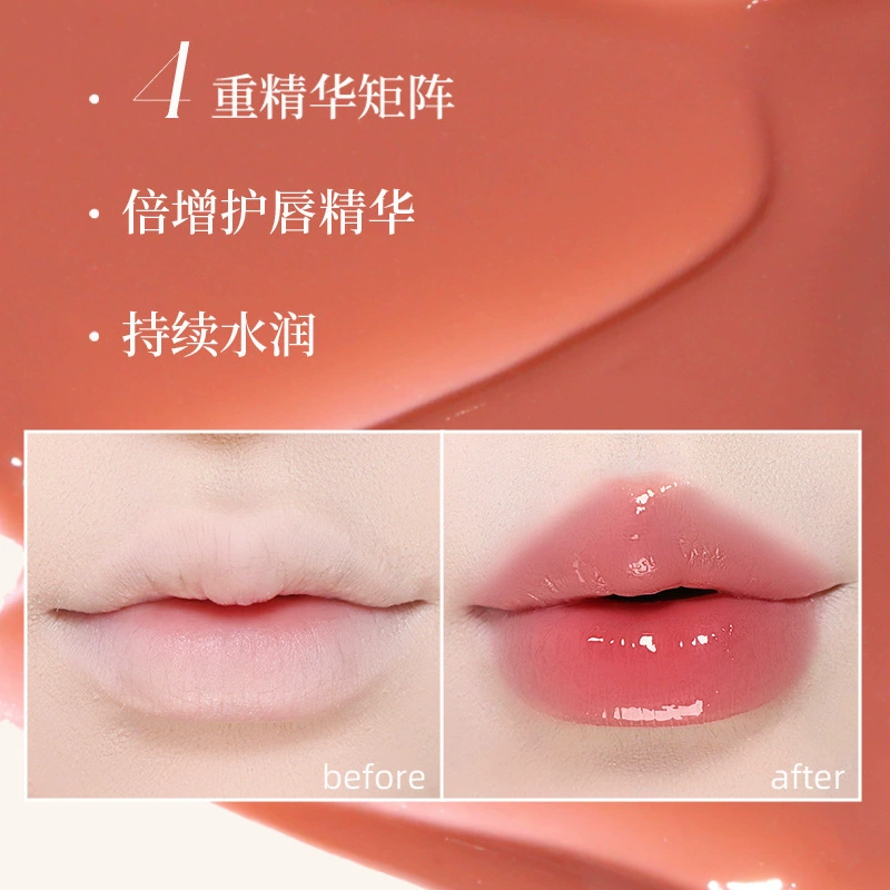 Lip gloss mirror effect, hydrating primer-balm, glossy moisturizing finish