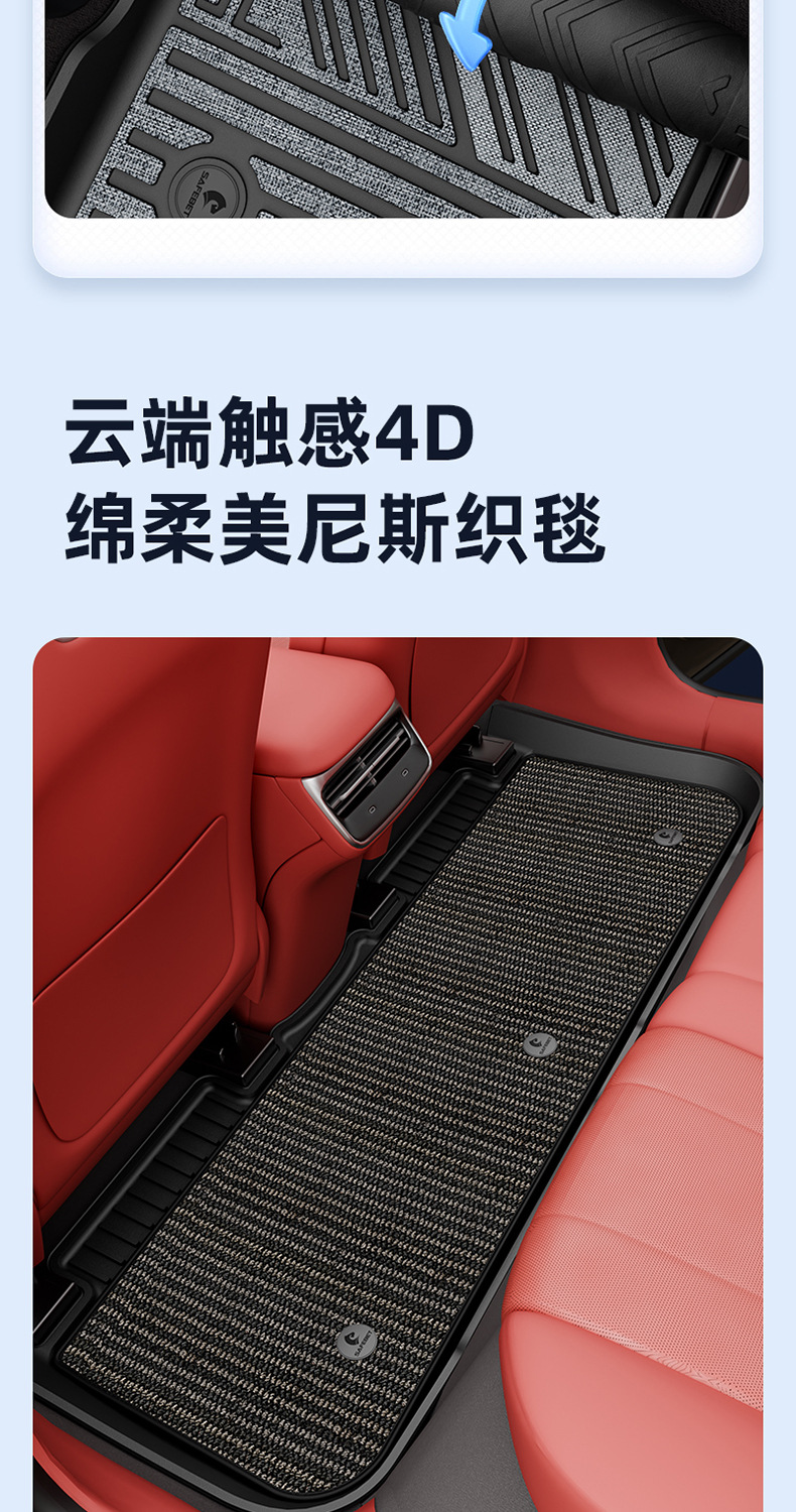 Suitable for Zhijie R7 S7, custom-made woven TPE car floor mats, car accessories, trunk mat