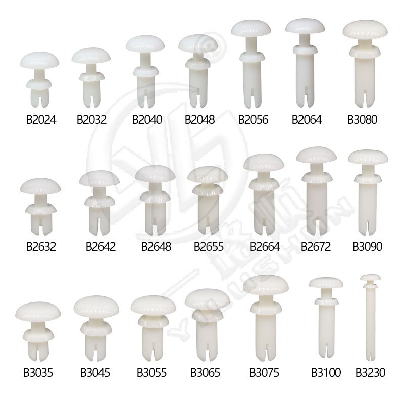 Expansión remache de nylon niño y madre hebilla de plástico hebilla de nylon remache fijo clip hebilla Blanco Negro