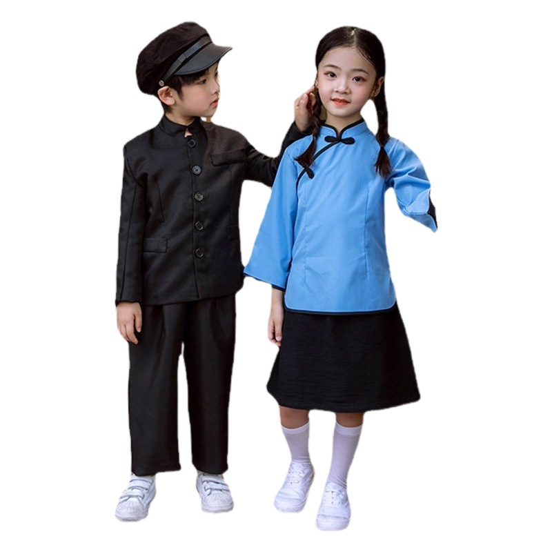 Children's Republic of China Style Costume May Fourth Youth Costume Republic of China Student Costume June 1 Recitation Costume Chorus Red Song Competition