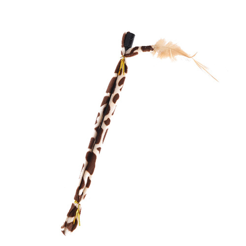 Yiwu City Haqi Cat Toys Factory Wholesale Leopard Print Short Stick Cat Teaser Single Independent Packaging Cross-border Cat Toys