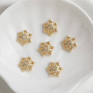 14K����ɫ�U����â�ǻ��仨�� ˮ����朴���ñ���� diy�Ʒ���