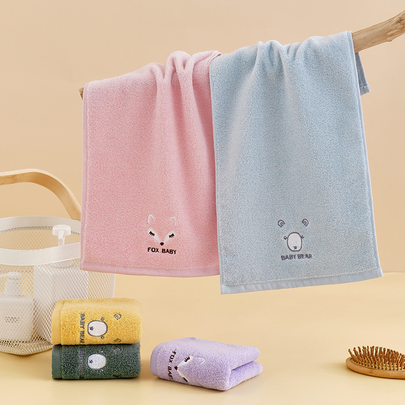 New Baishe Qianyi Baby Towel Cartoon Cute Soft Infant Towel Absorbent Non-Plying