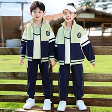 幼儿园园服夏季英伦风短袖纯棉套装小学生校服春秋班服毕业照服装