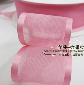 三鼎织带丝带 DIY丝带绸带配件 蝴蝶结材料宽边雪纱雪纺 西瓜红