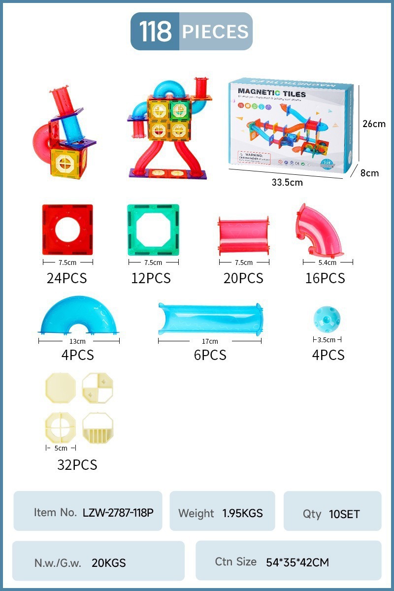 Estrellas transfronterizas perforación de ventana de color bloque de construcción de lámina magnética infantil puzzle juguetes magnéticos de absorción magnética regalo de madera de aluminio
