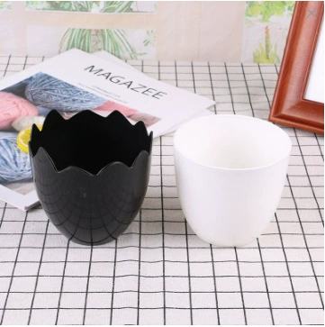 Яичная скорлупа цветочный горшок зеленый флокированный имитация матовый пластиковый цветочный горшок цветочный горшок