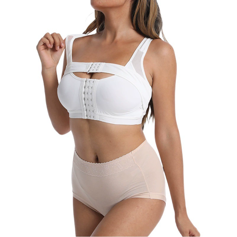 Новый 2025 европейский и американский корректирующий бюстгальтер большого размера послеоперационный с фиксацией для уменьшения груди, регулируемый спортивный бюстгальтер