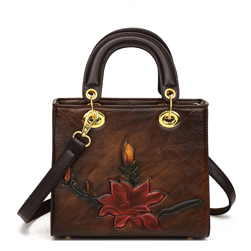 Lujo ligero de alta calidad retro nacional china en el estilo de la madre mayor bolso de moda de mujer portátil de hombro inclinado bolso de princesa