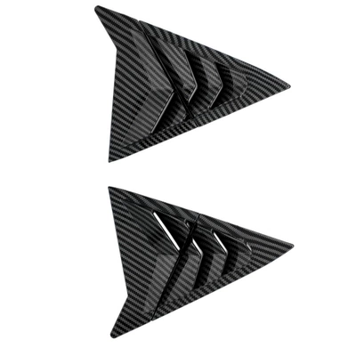 Suitable for Hyundai Langdong Rear Triangular Window Blinds Carbon Fiber Modified Exterior Car Decoration Parts Mustang Style Door (Şüşə kənarı xromları/moldingləri) - a-pair-of-langdong-carbon-fiber-blinds