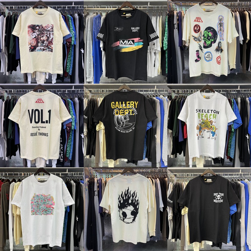 European and American fashion trend all-match short sleeve cotton T-shirt creative pattern printing men's and women's in stock cross-border European goods