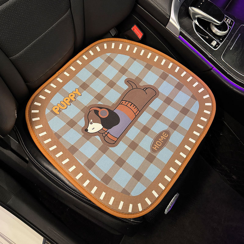 車のクッション四季通用レディースシートクッション夏の通気性が可愛いシートカバー高級感ハーフバッグ新型シートカバー|undefined