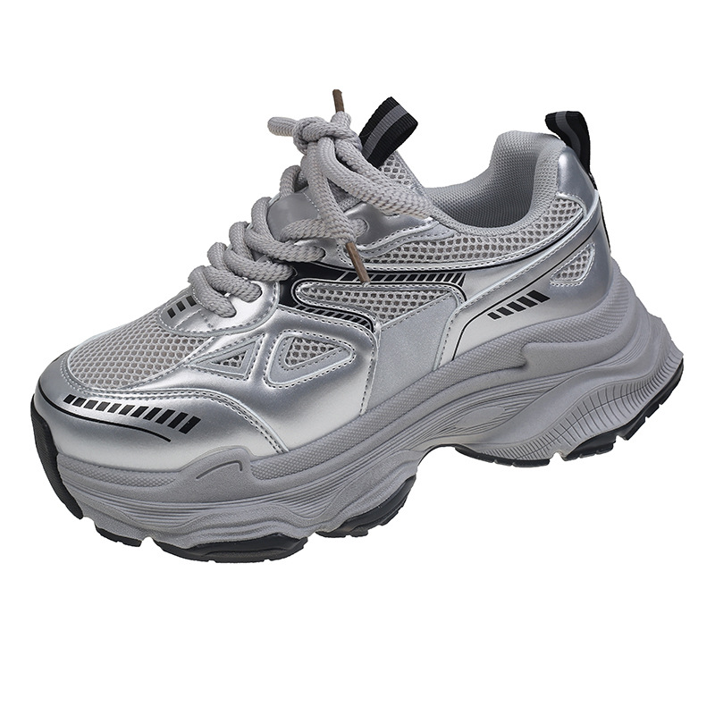 Dad's Women's 2024 Spring New Fashion Versatile Feet Display Small Mesh Breathable Sports and Casual Shoes_voghion.com