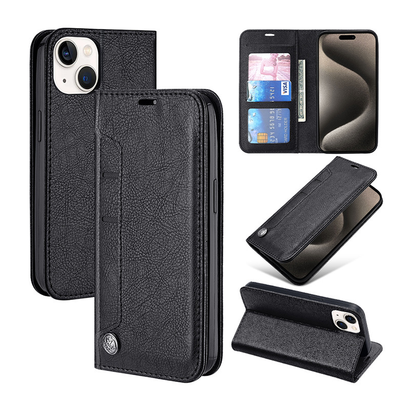 Carefully Selected Iphone16 Pro Max Wallet Case Apple 15 Flip Card 16 Multifunctional Mobile Phone Leather Case