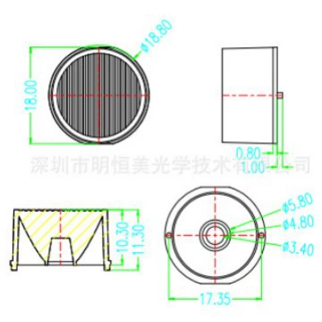 Light box lens Side light strip lens 3535 lamp bead lens 3030 lamp bead lens 10x60 degree lens