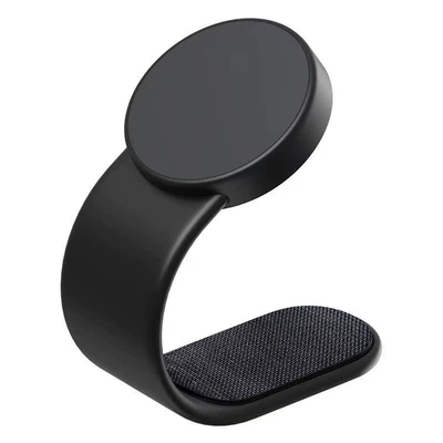 Folding and bending special car type suction cup disc magnetic suction navigation suction cup holder car mobile phone (Car phone holder) - black-without-charging