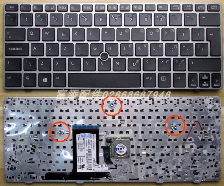 Suitable for HP HP Elitebook 2560 2560p 2570 2570p keyboard with border