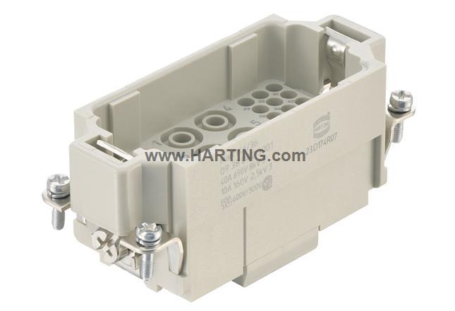 HARTING 09380423001 Han K 6/36 重载连接器 公头 6粗36细