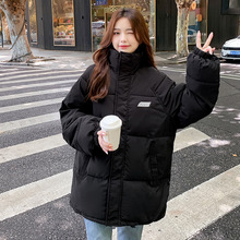 2024年小个子短款学生羽绒棉服女加厚保暖宽松学院风小众面包服外