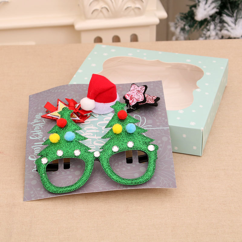 Nuevas decoraciones de Navidad horquilla gafas horquilla regalos de Navidad traje niños regalos para niños regalos de actividad