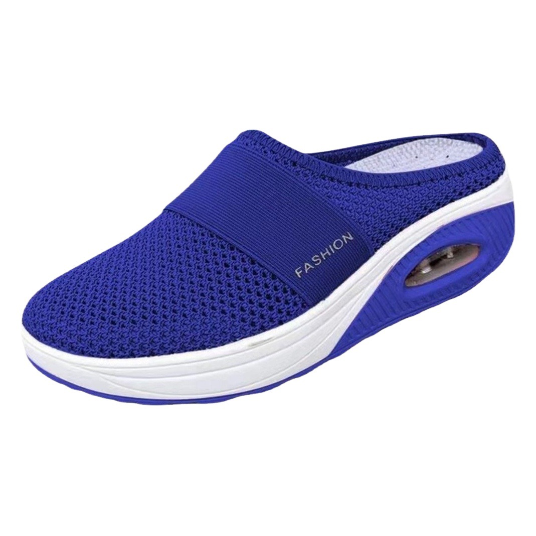 New Model of Fine Mesh Foreign Trade Women's Shoes, Large Size Closed-Toe Slippers for Women, Available in Stock from the Manufacturer, Suitable for Amazon and Aliexpress, Mesh Fabric Without Back Strap