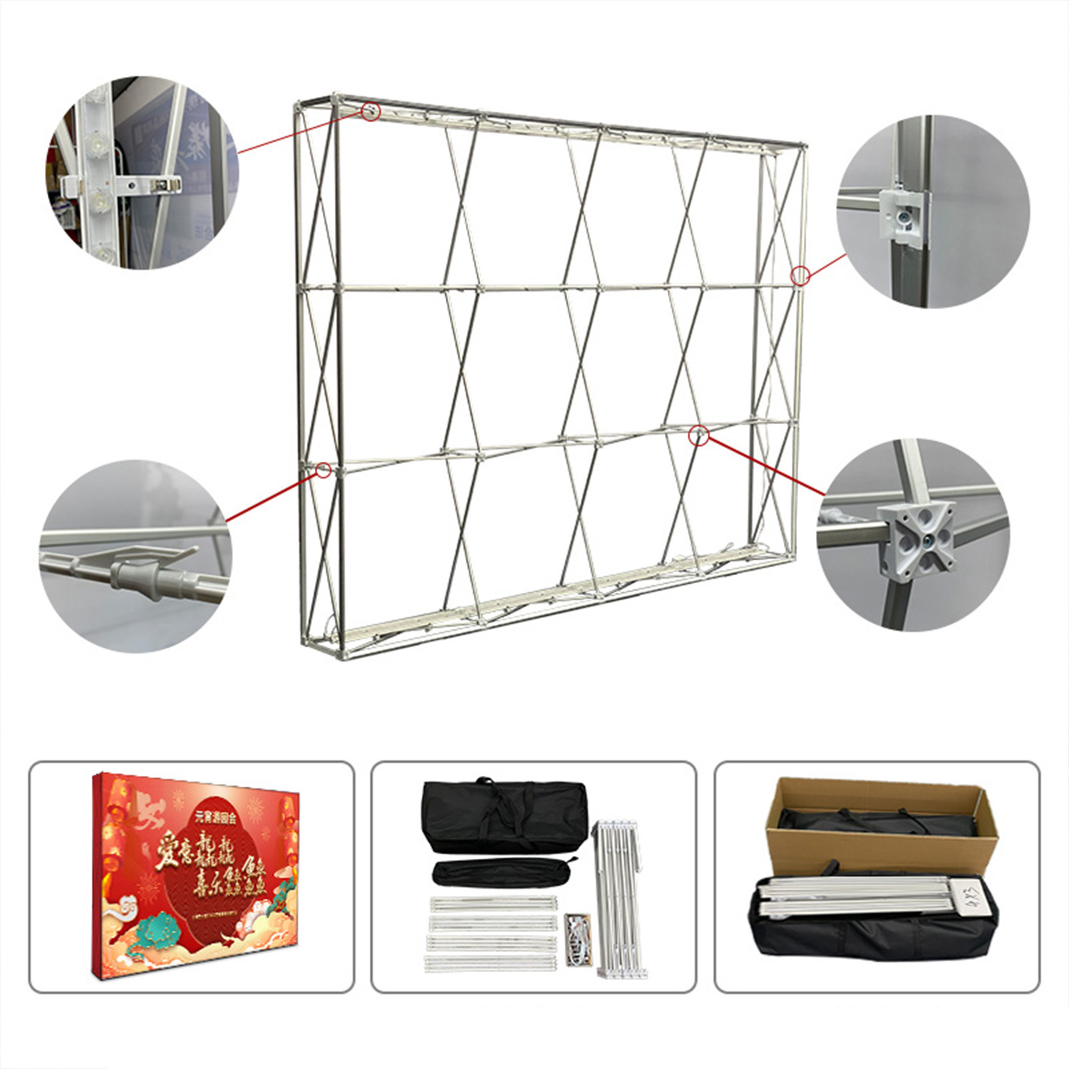 Comercio exterior transfronterizo LED iluminante caja de luz de red personalizada estante de exhibición publicitaria de eventos de exposición de pared de firma estante de publicidad