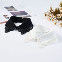 潮流精美高端英伦风假领子女蕾丝拼接假衣领无袖T恤百搭广州厂家