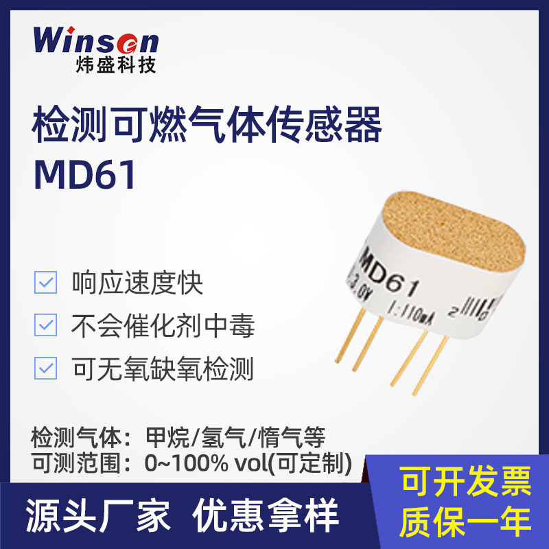 炜盛MD61热导可燃气体传感器有机惰性气体浓度检测仪探测传感器