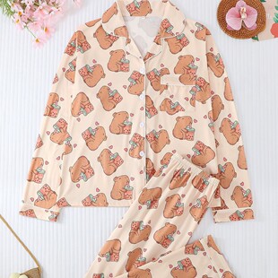 �羳���QŮʿ˯��ӡ�����I�L���Lѝ�W���Ҿӷ�women pajama����