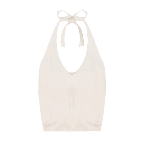 Women's Blue Strappy Bralette, Summer  New Design, Chic French Style, Small Crowd, Short-Sleeved Top