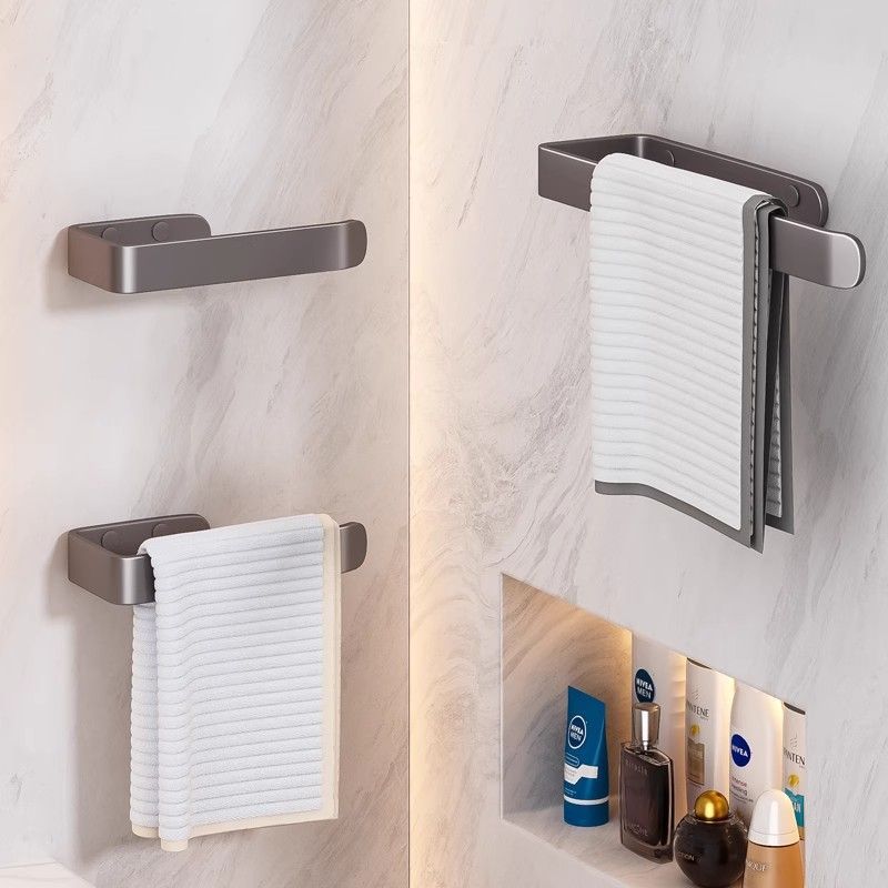 Manufacturer Supplies Cross-Border Towel Bar Hotel Bathroom Towel Rack Space Aluminum Punch-Free Small Bathroom Storage
