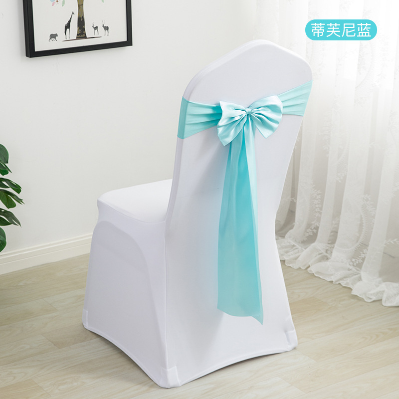 (2개) 현대 간단한 웨딩 장식 활 리본 넥타이없는 의자 다시 꽃 탄성 의자 다시 꽃