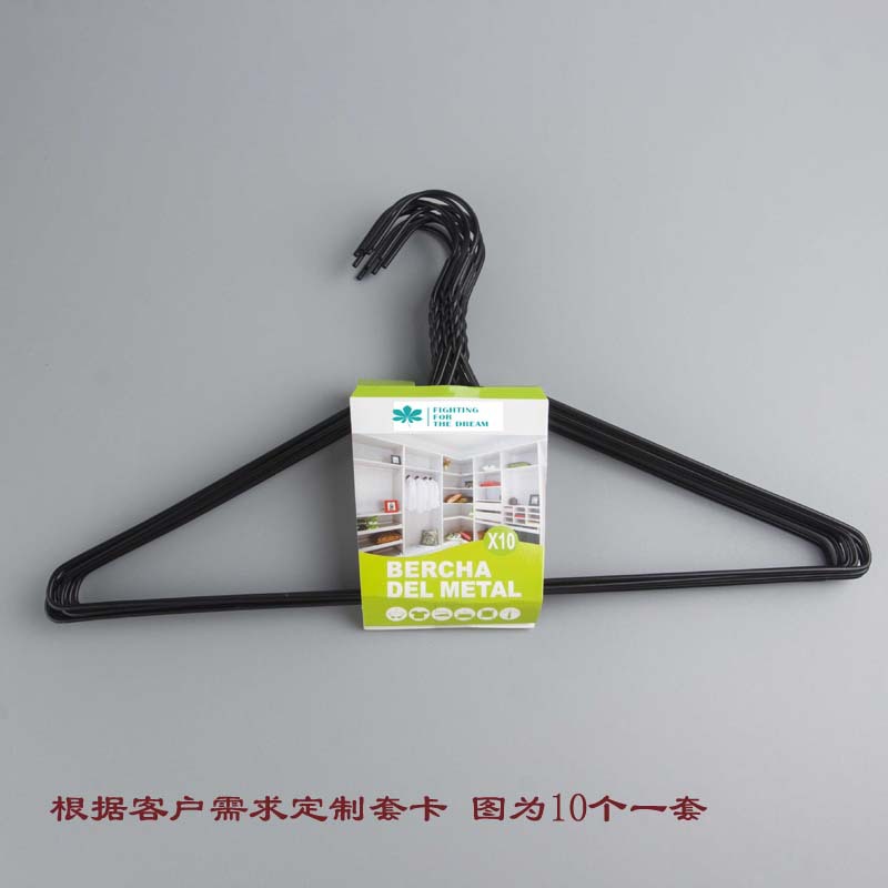 400个装16寸3.0mm铁丝包塑衣架可以做带客户LOGO纸卡干洗工厂干洗