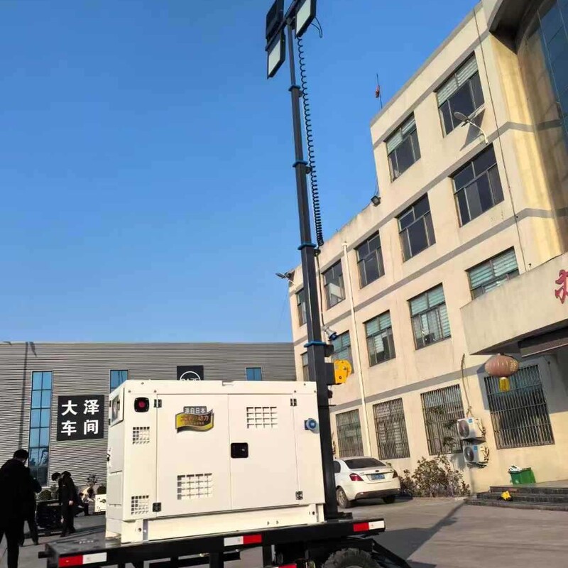 大泽动力20kw发电机照明灯升降9米液压升降遥控升降五十铃-帕金斯|undefined