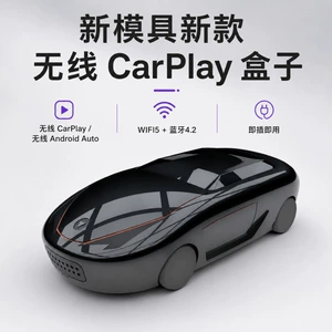 Simsiz CarPlay adapteri, idman avtomobili dizaynı, plug-and-play, 2-si 1-də ağıllı qutu