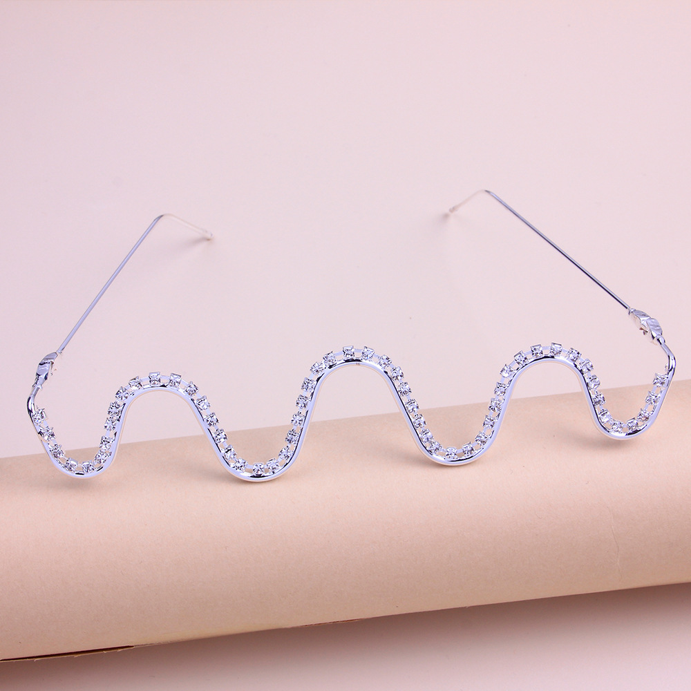 AliExpress onda caliente rhinestone gafas marco tendencia de las mujeres de lujo sin lente brillante gafas marco gafas