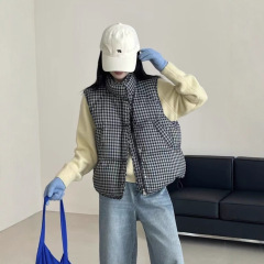 韩版立领羽绒服马甲女2025秋冬新款百搭时尚宽松白鸭绒背心外套潮